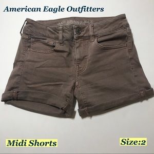 Dusty Pink Midi Shorts